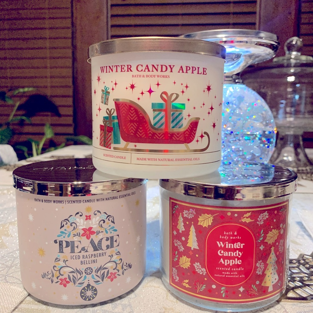 Bath and Body Works Christmas Candle 3PC Bundle